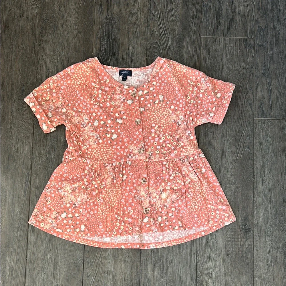 Day trip youth Floral Button-Down Top - Picture 1 of 2